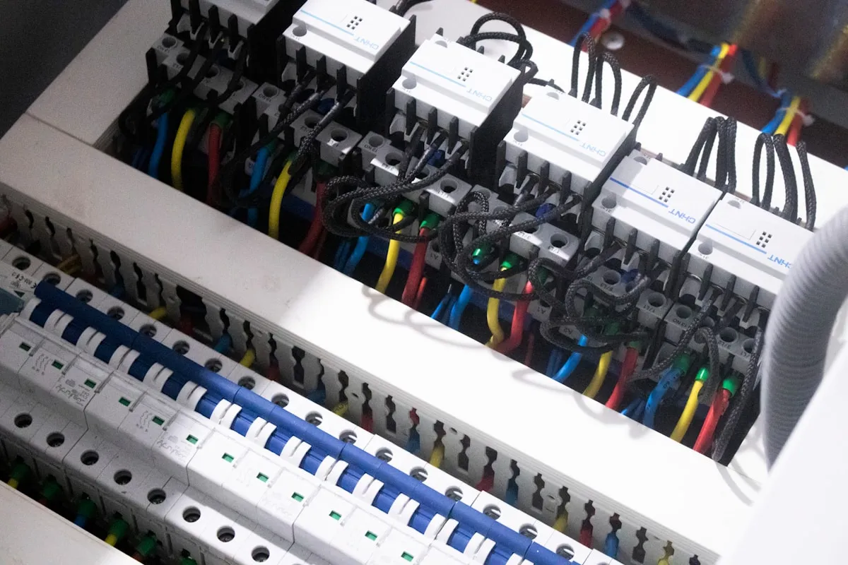 Câblage soigné dans un coffret électrique remis aux normes